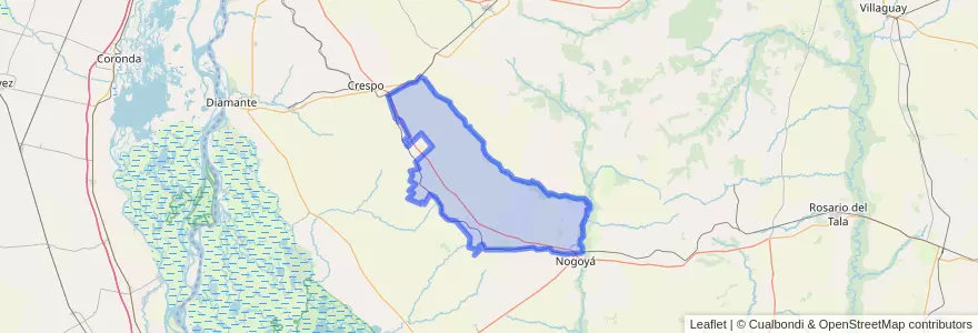 Mapa de ubicacion de Distrito Algarrobitos.