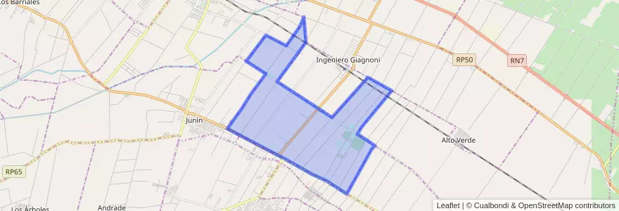 Mapa de ubicacion de Distrito Algarrobo Grande.