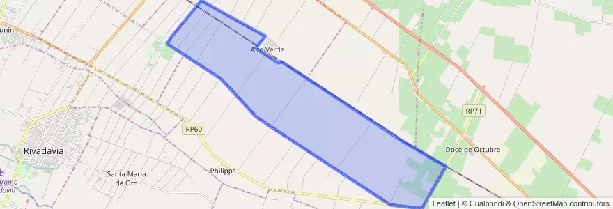 Mapa de ubicacion de Distrito Alto Verde.