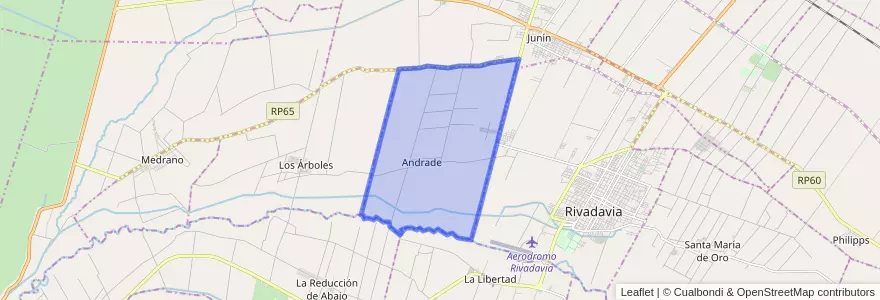 Mapa de ubicacion de Distrito Andrade.