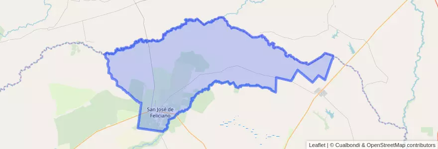 Mapa de ubicacion de Distrito Basualdo.