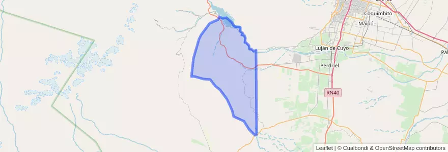 Mapa de ubicacion de Distrito Cacheuta.