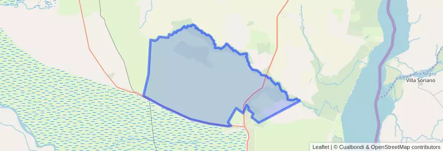 Mapa de ubicacion de Distrito Ceibas.