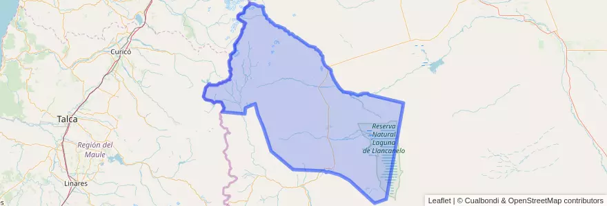Mapa de ubicacion de Distrito Ciudad de Malargüe.
