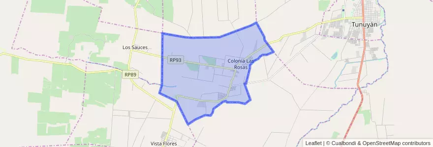 Mapa de ubicacion de Distrito Colonia Las Rosas.