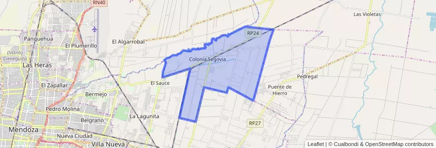 Mapa de ubicacion de Distrito Colonia Segovia.