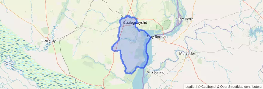 Mapa de ubicacion de Distrito Costa Uruguay Sur.