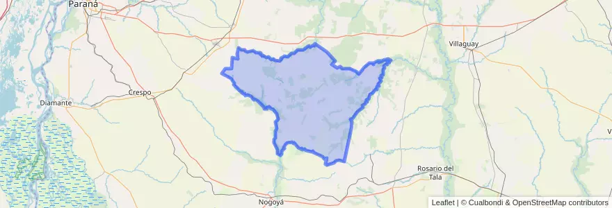 Mapa de ubicacion de Distrito Crucecitas.