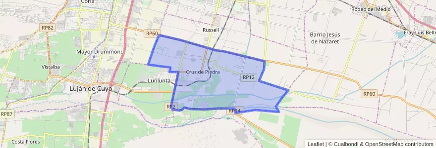 Mapa de ubicacion de Distrito Cruz de Piedra.