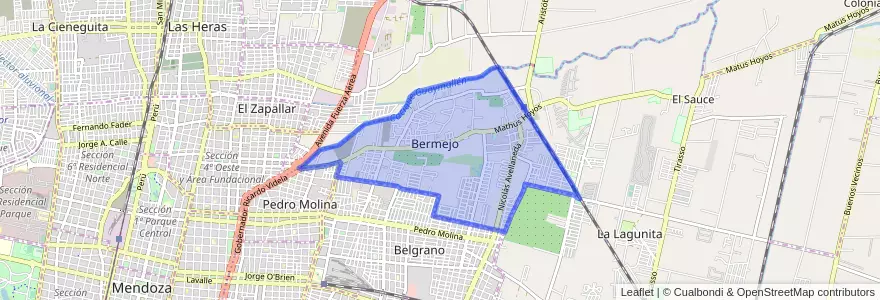 Mapa de ubicacion de Distrito El Bermejo.