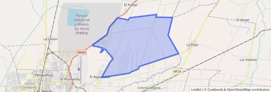 Mapa de ubicacion de Distrito El Borbollón.