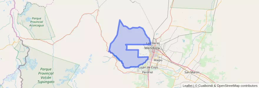 Mapa de ubicacion de Distrito El Challao.