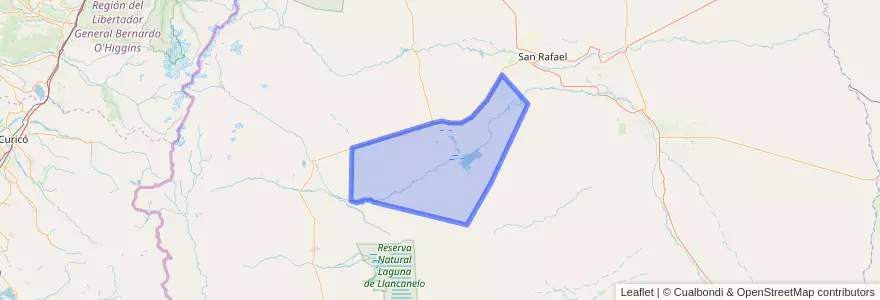 Mapa de ubicacion de Distrito El Nihuil.