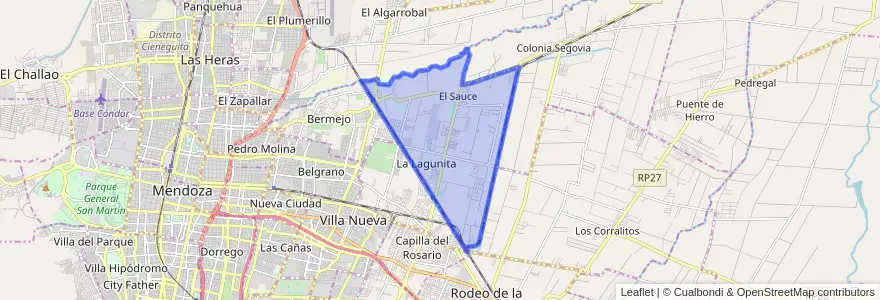 Mapa de ubicacion de Distrito El Sauce.