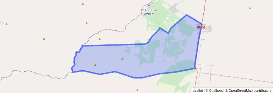Mapa de ubicacion de Distrito Eugenio Bustos.