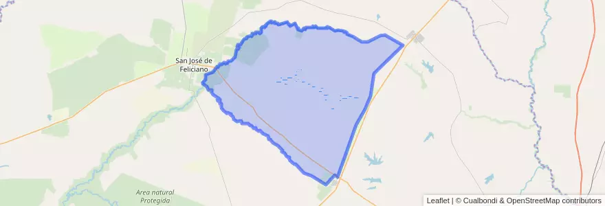 Mapa de ubicacion de Distrito Feliciano.