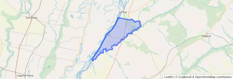 Mapa de ubicacion de Distrito Feliciano.
