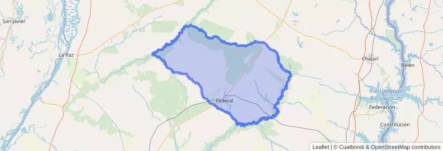 Mapa de ubicacion de Distrito Francisco Ramírez.