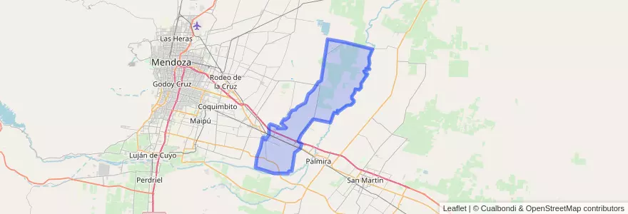Mapa de ubicacion de Distrito Fray Luis Beltrán.