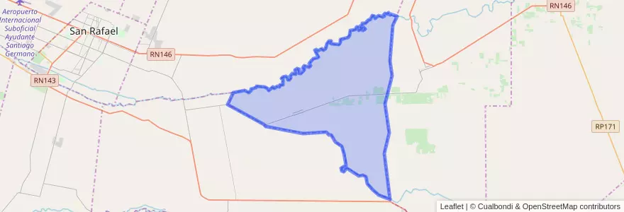 Mapa de ubicacion de Distrito Goudge.