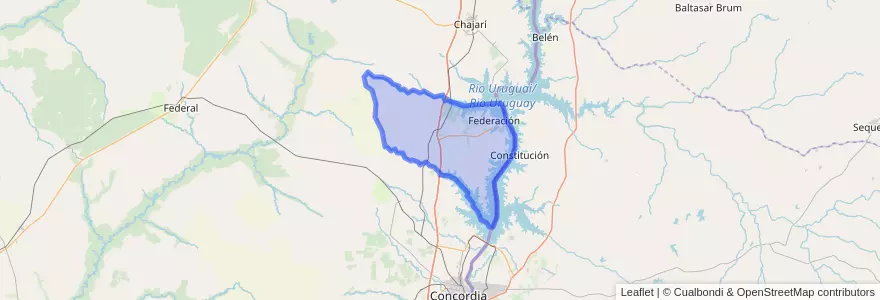Mapa de ubicacion de Distrito Gualeguaycito.
