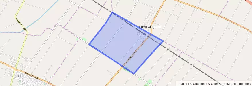Mapa de ubicacion de Distrito Ingeniero Giagnoni.