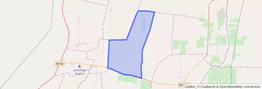 Mapa de ubicacion de Distrito La Palmera.