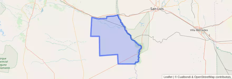 Mapa de ubicacion de Distrito La Paz Sur.