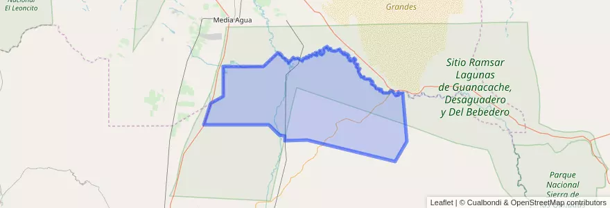 Mapa de ubicacion de Distrito Laguna del Rosario.