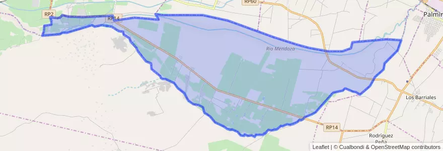 Mapa de ubicacion de Distrito Las Barrancas.