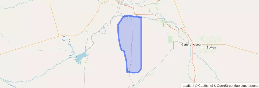 Mapa de ubicacion de Distrito Las Malvinas.