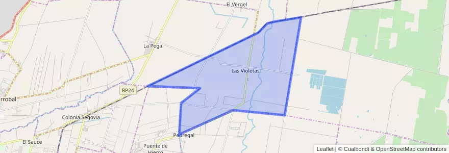 Mapa de ubicacion de Distrito Las Violetas.