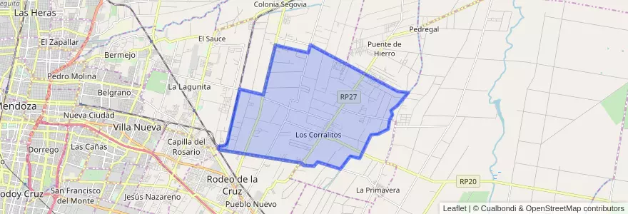 Mapa de ubicacion de Distrito Los Corralitos.