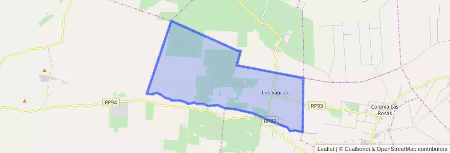 Mapa de ubicacion de Distrito Los Sauces.