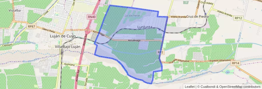 Mapa de ubicacion de Distrito Lunlunta.