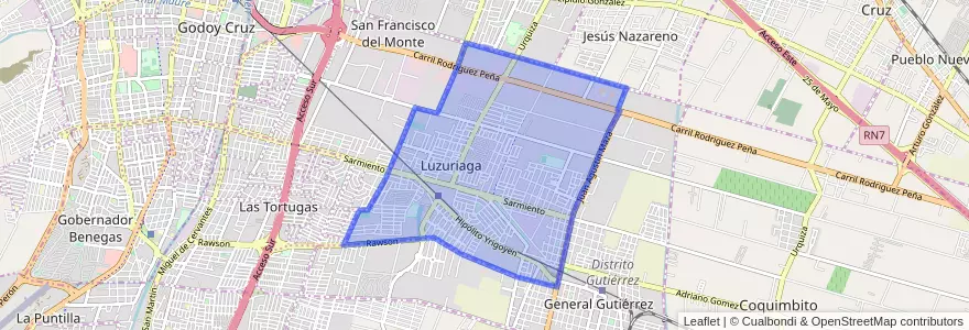 Mapa de ubicacion de Distrito Luzuriaga.