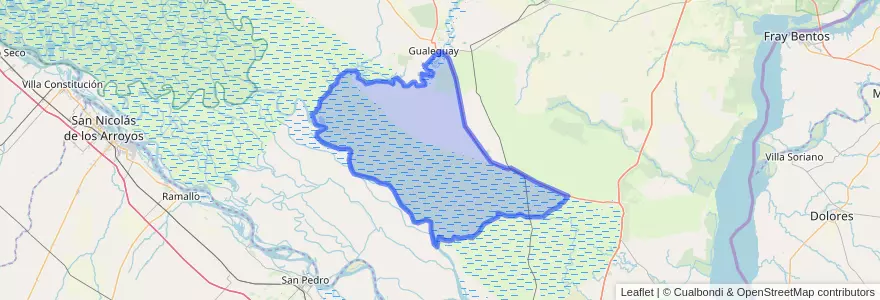 Mapa de ubicacion de Distrito Médanos.