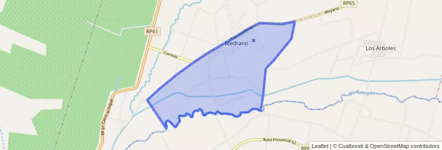 Mapa de ubicacion de Distrito Medrano.