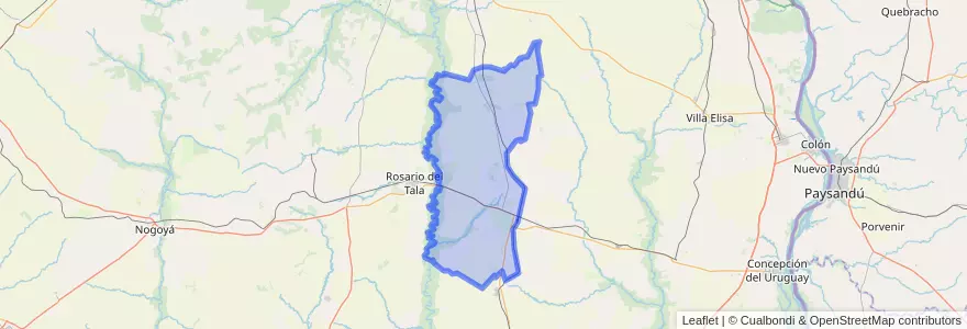 Mapa de ubicacion de Distrito Moscas.