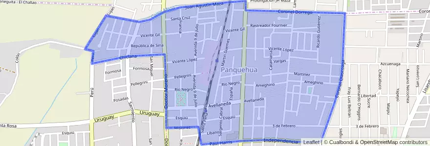 Mapa de ubicacion de Distrito Panquehua.