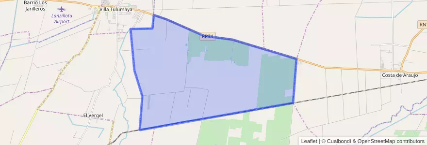 Mapa de ubicacion de Distrito Paramillo.