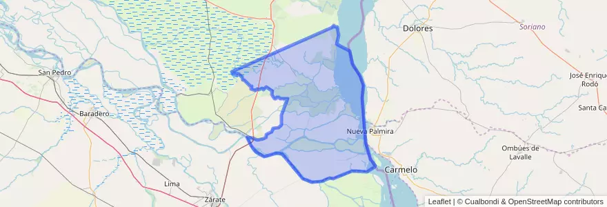 Mapa de ubicacion de Distrito Paranacito.