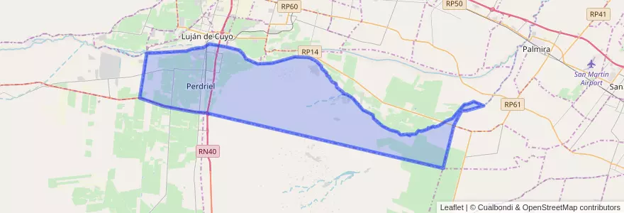 Mapa de ubicacion de Distrito Perdriel.