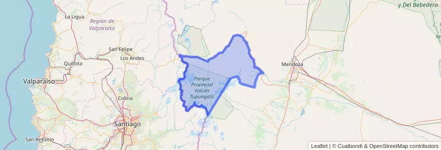 Mapa de ubicacion de Distrito Potrerillos.