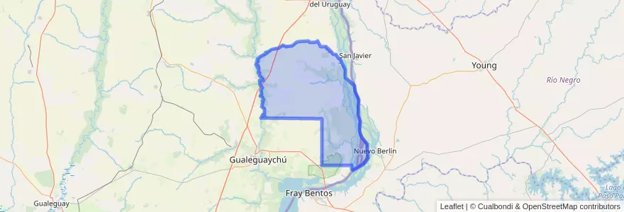 Mapa de ubicacion de Distrito Potrero.