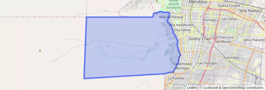 Mapa de ubicacion de Distrito Presidente Sarmiento.