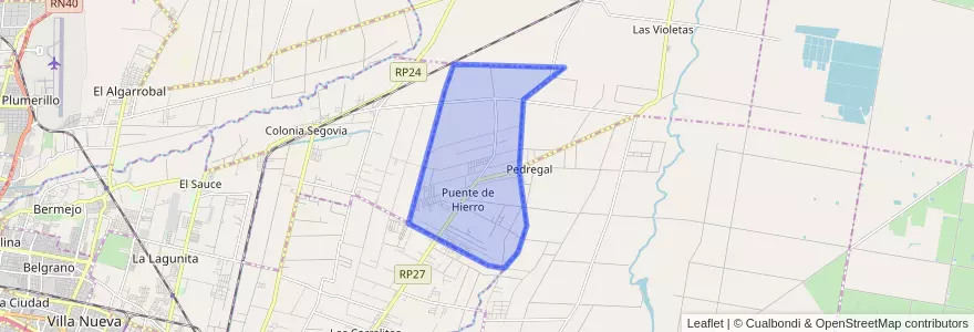 Mapa de ubicacion de Distrito Puente de Hierro.
