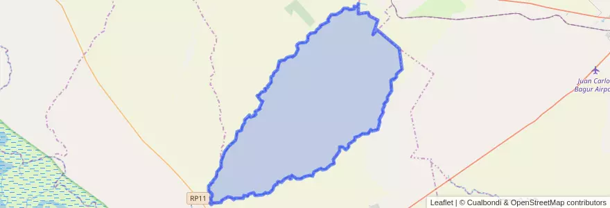 Mapa de ubicacion de Distrito Quebrachito.