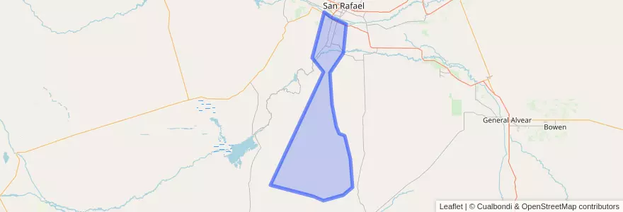Mapa de ubicacion de Distrito Rama Caída.