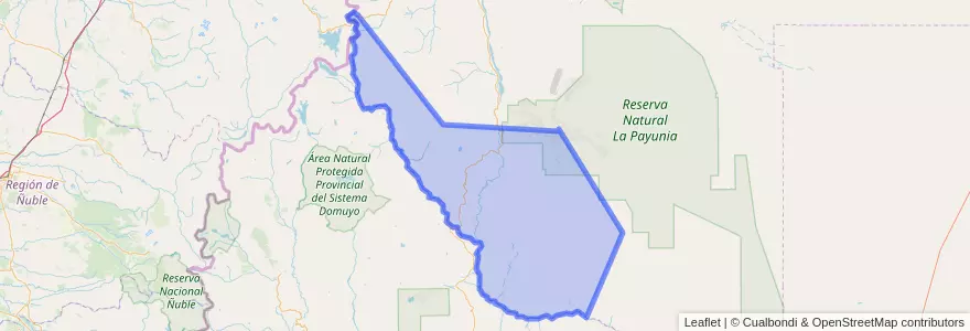 Mapa de ubicacion de Distrito Río Barrancas.